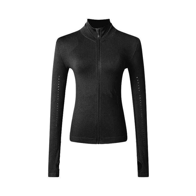 Women's Full Zip Fitness Jacket for Yoga & Running