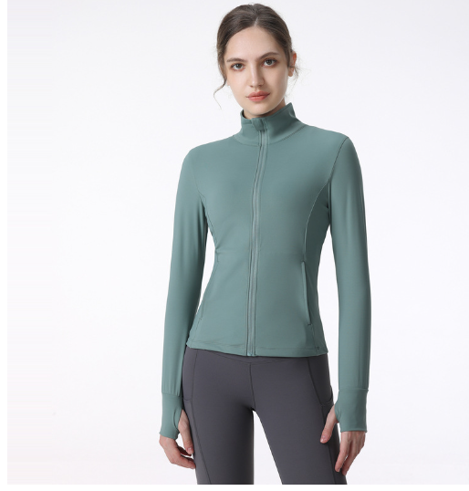 Women's Full Zip Fitness Jacket for Yoga & Running