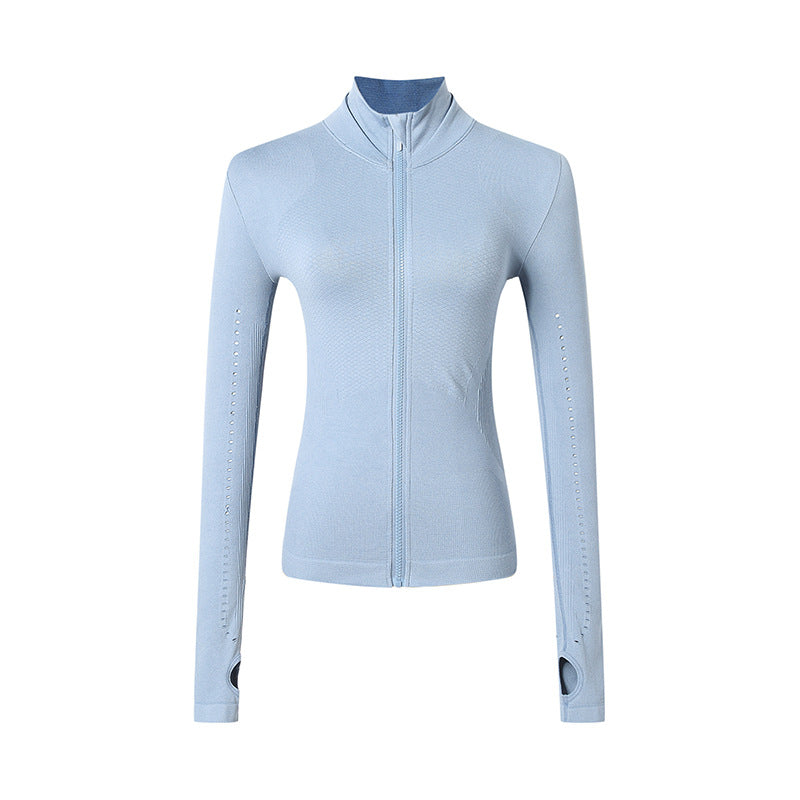 Women's Full Zip Fitness Jacket for Yoga & Running