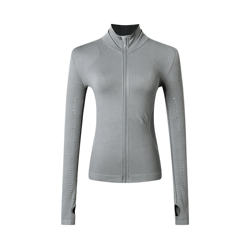 Women's Full Zip Fitness Jacket for Yoga & Running