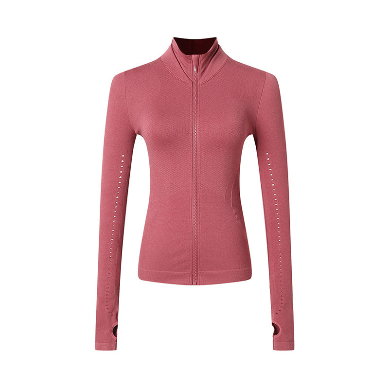 Women's Full Zip Fitness Jacket for Yoga & Running