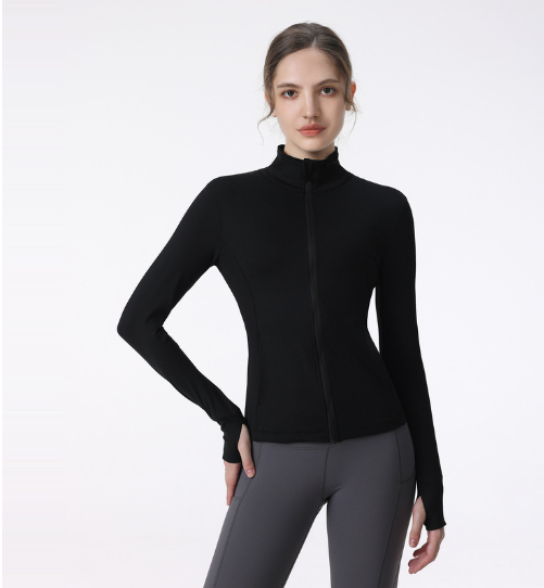 Women's Full Zip Fitness Jacket for Yoga & Running